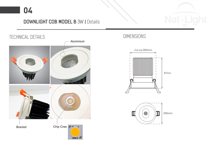 Downlight-Cob-Model-B-3w