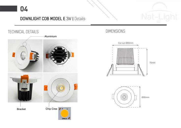 Downlight-Cob-Model-E-3w