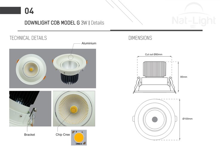 Downlight-Cob-Model-G-3w