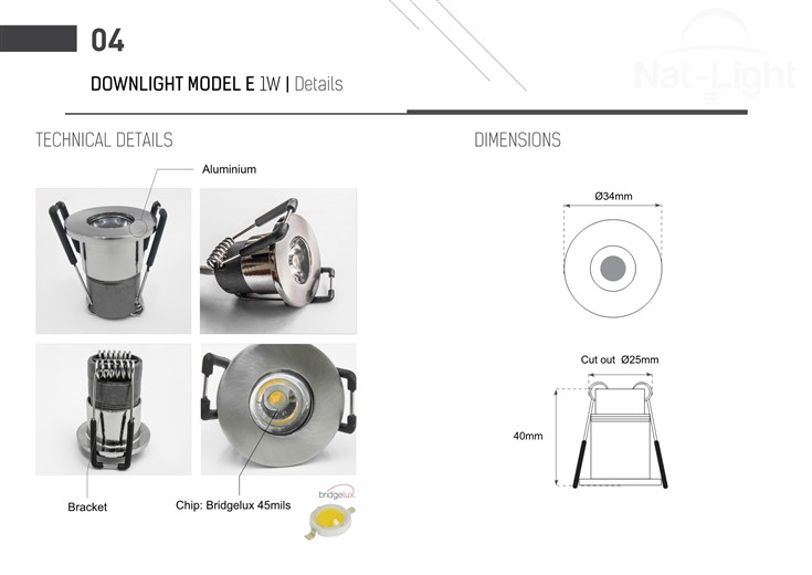 Downlight-Cob-Model-E-1w