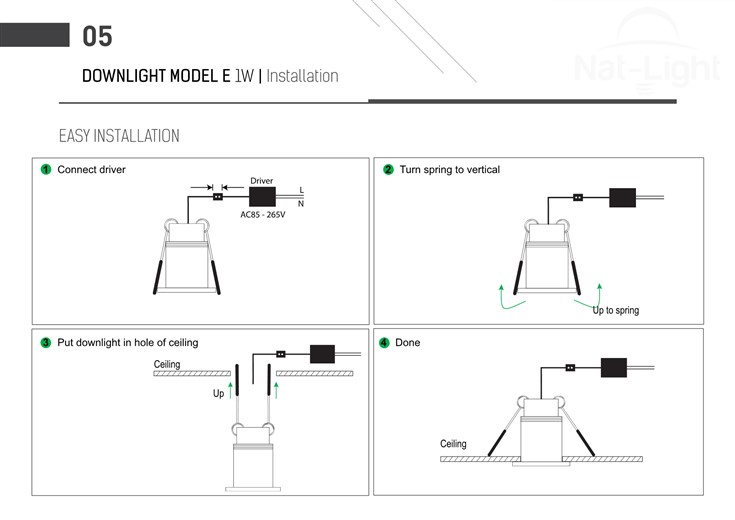 Downlight-Cob-Model-E-1w