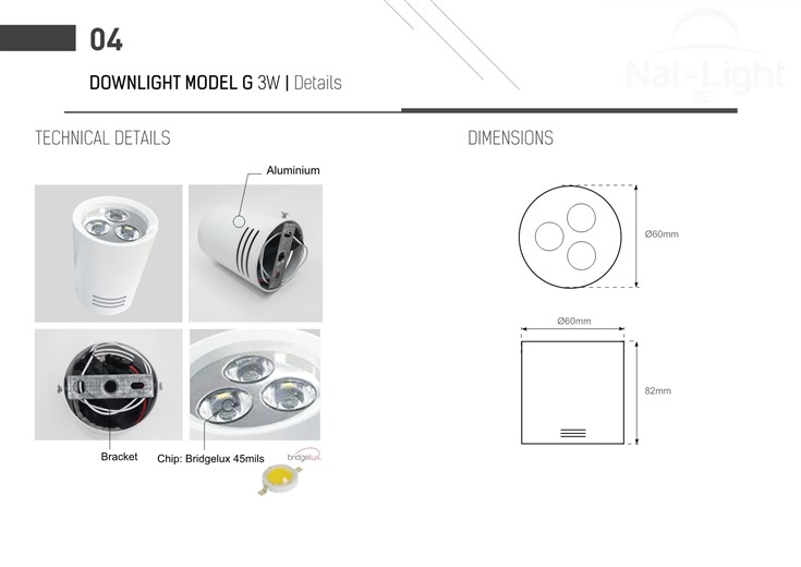 Downlight-Cob-Model-G-3w