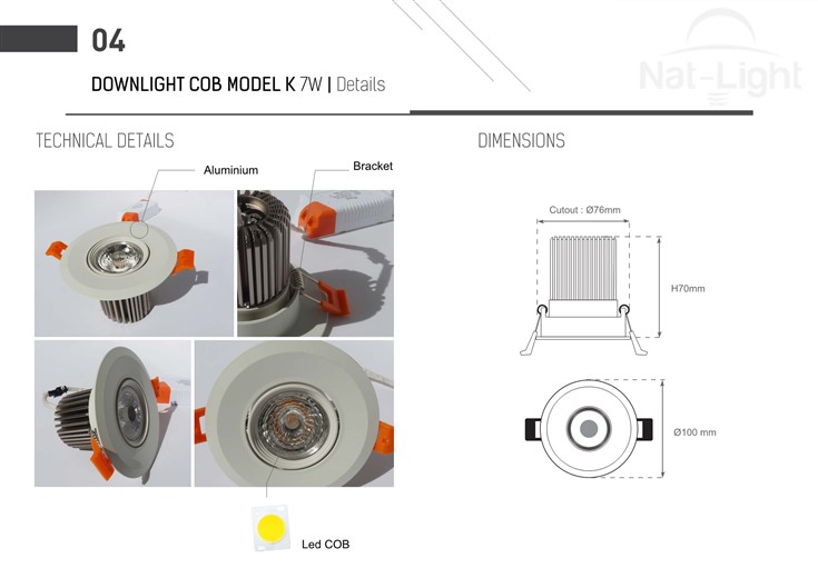 Downlight-Cob-Model-K-7w