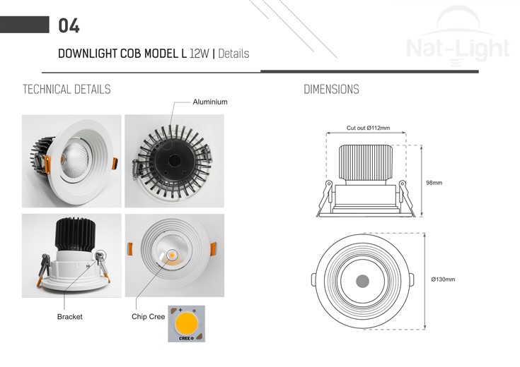 Downlight-Cob-Model-L-12w