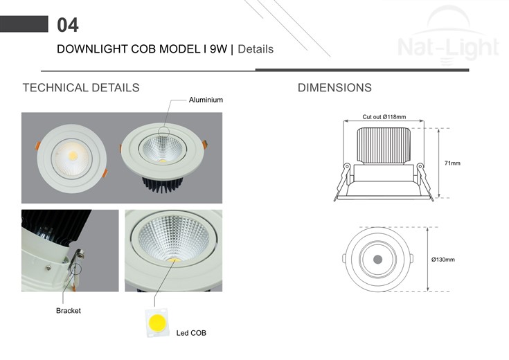 Downlight-Cob-Model-L-9w