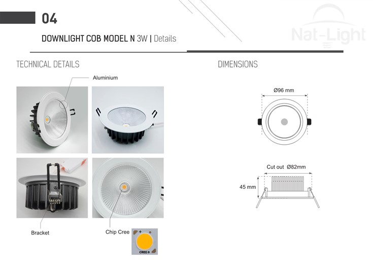 Downlight-Cob-Model-N-3w