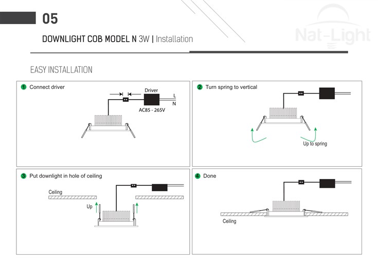 Downlight-Cob-Model-N-3w