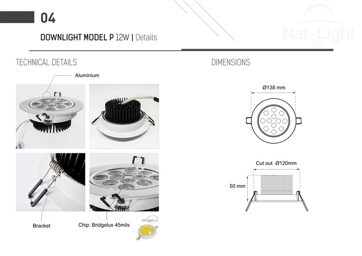 Downlight-Cob-Model-P-12w