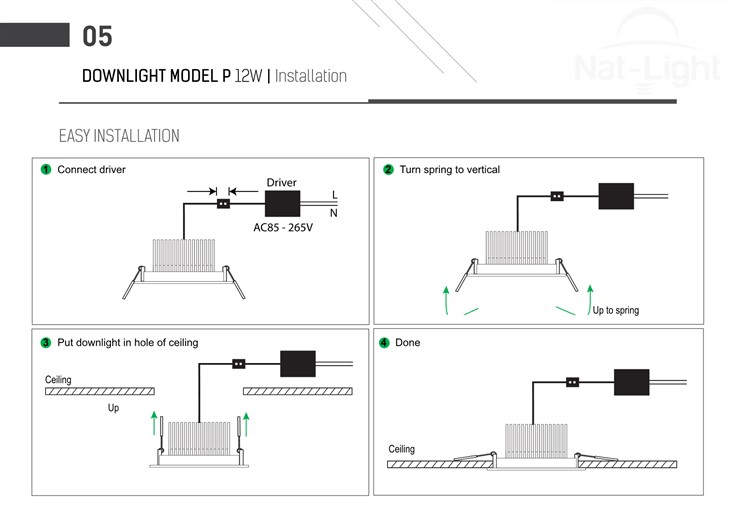 Downlight-Cob-Model-P-12w