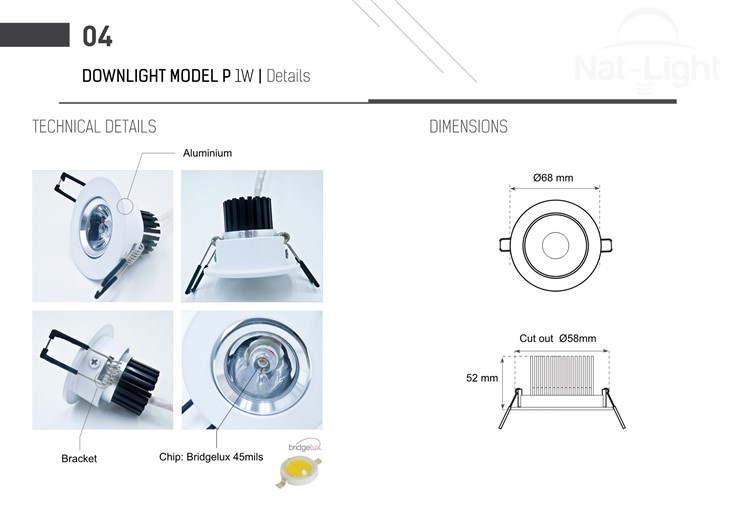 Downlight-Cob-Model-P-1w