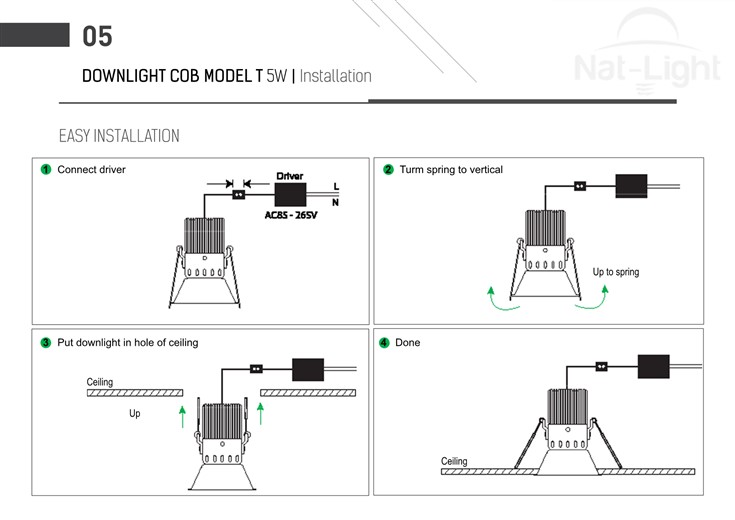 Downlight-Cob-Model-T-5w