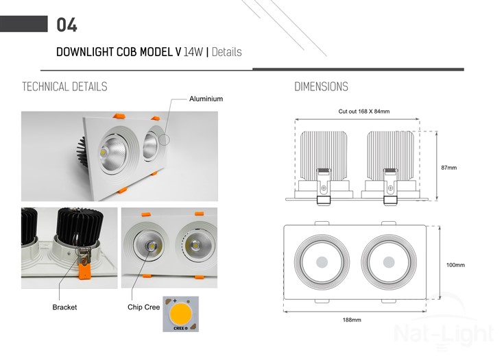 Downlight-Cob-Model-V-14w