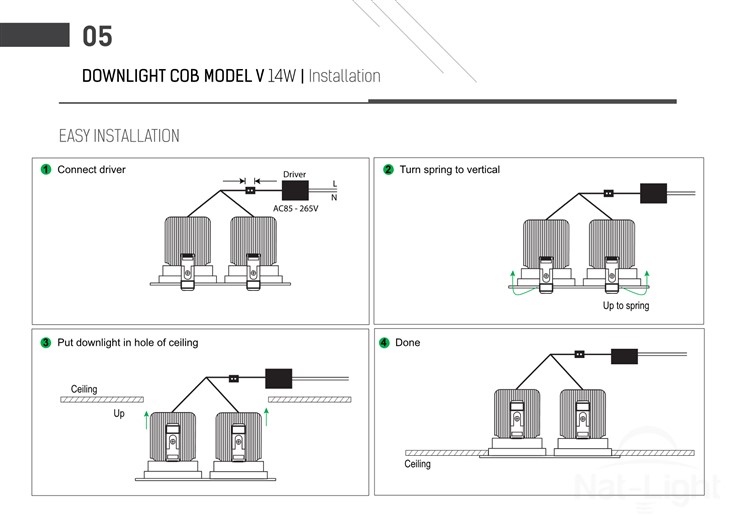 Downlight-Cob-Model-V-14w