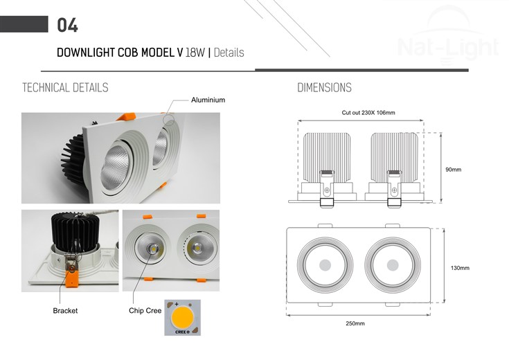 Downlight-Cob-Model-V-18w