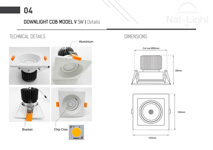 Downlight-Cob-Model-V-5w