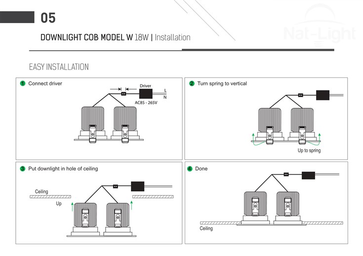 Downlight-Cob-Model-W-18w