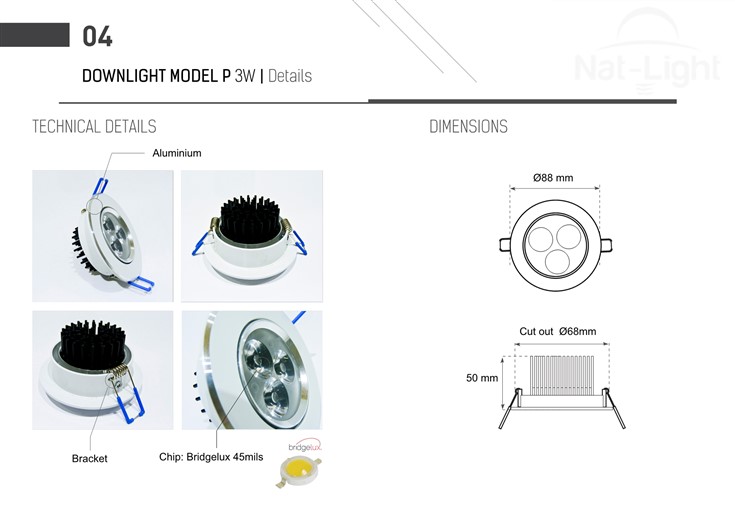 Downlight-Model-P-3w