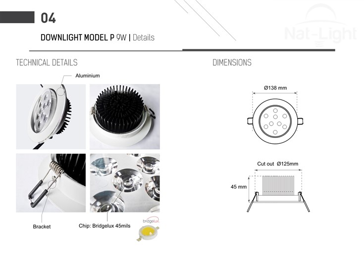 Downlight-Model-P-9w