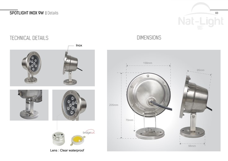 SPOT-LIGHT-INOX-9W