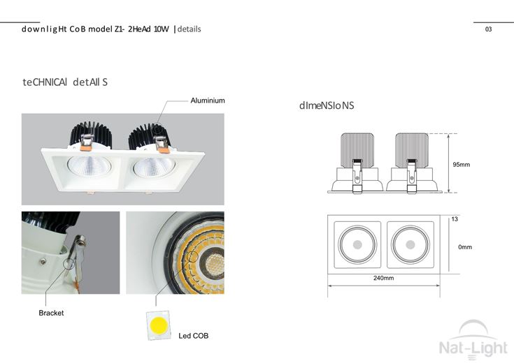 Downlight-Cob-Model-Z1-2head-10w