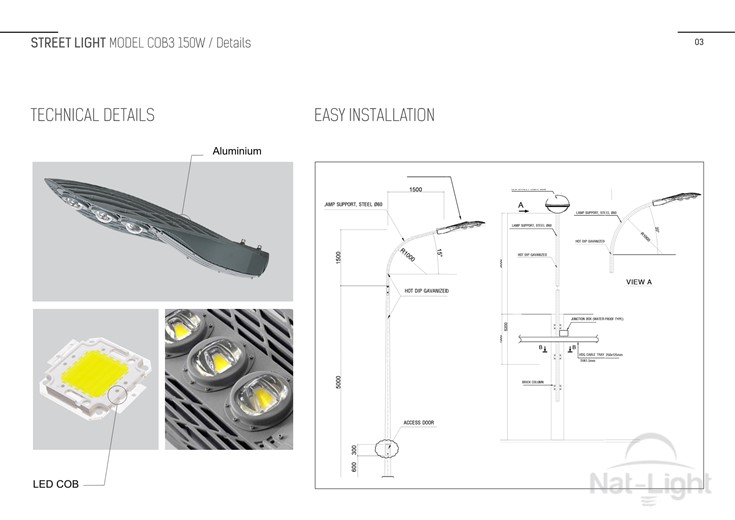 Street-Light-Model-Cob3-150w